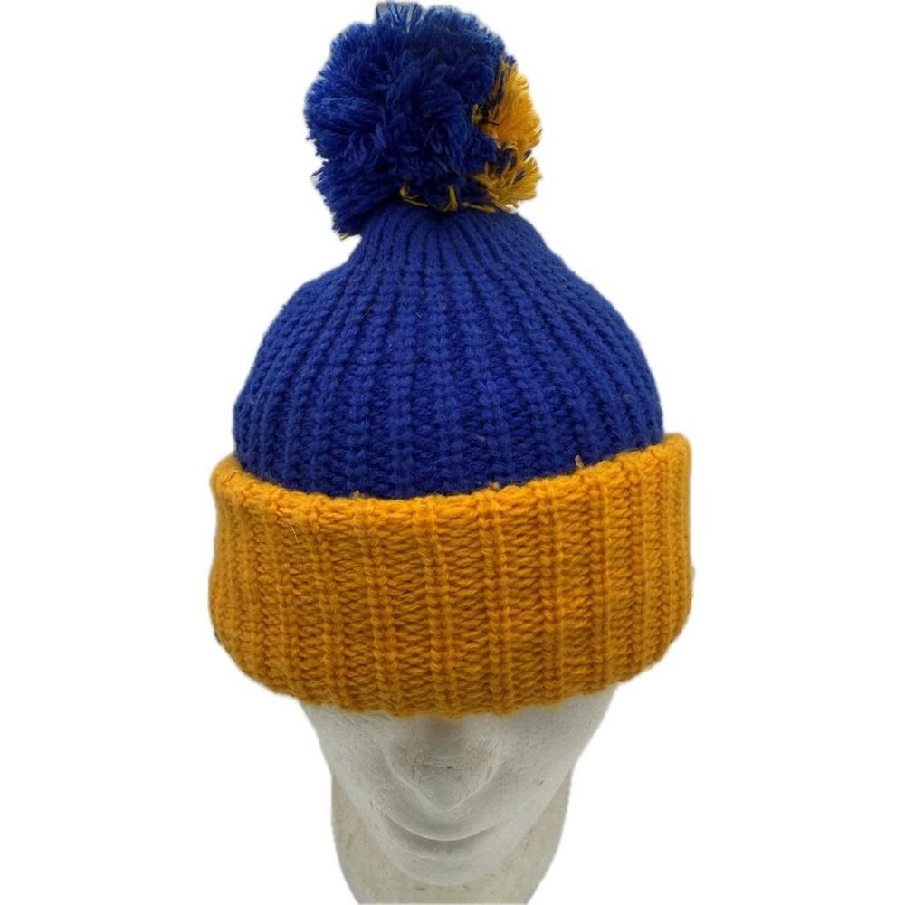 American-vintage Women's Blue and Yellow Hat